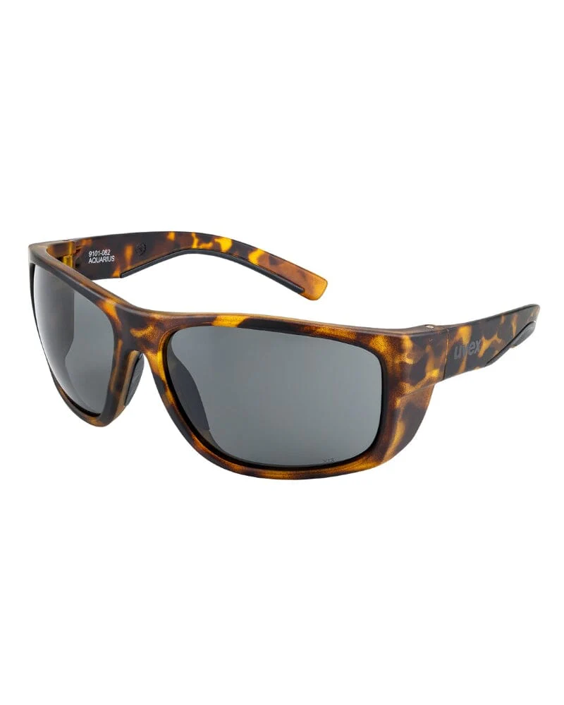 Aquarius Tortoise Shell Frame Safety Glasses - Grey Lens