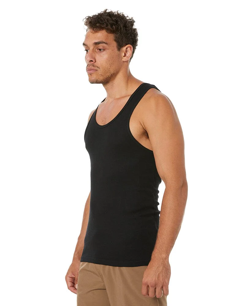 Bamboo Singlet - Black
