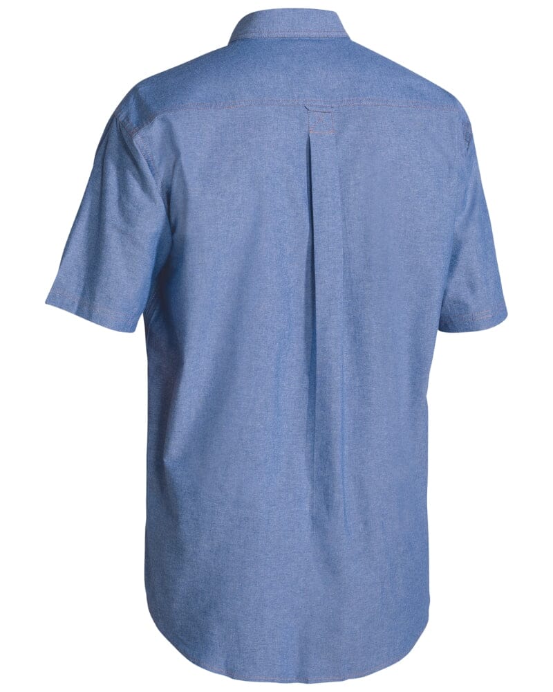 Chambray Short Sleeve Shirt - Blue