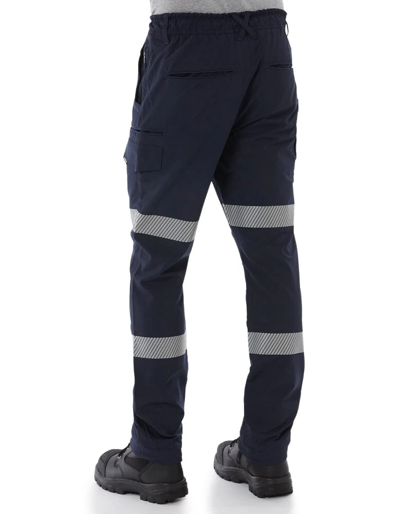 Jet-Lite Hybrid Taped Elastic Waist Cuff Pant - Navy
