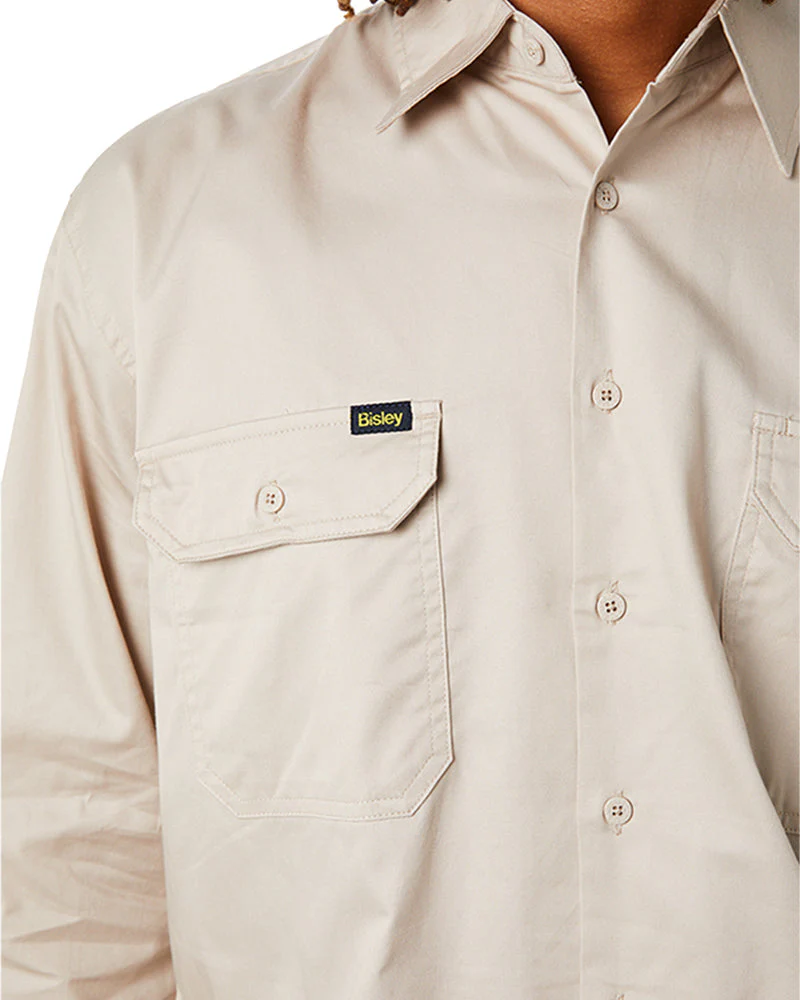 Cool Lightweight Drill Shirt LS - Sand
