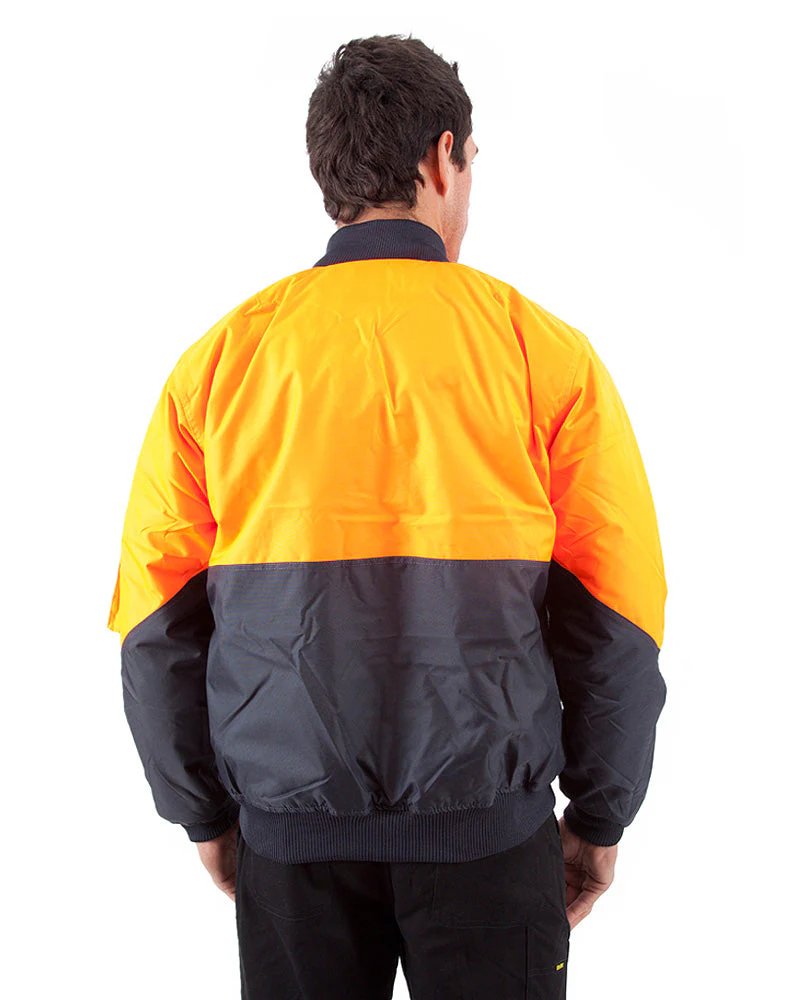 Two Tone Flying Jacket - Orange/Navy