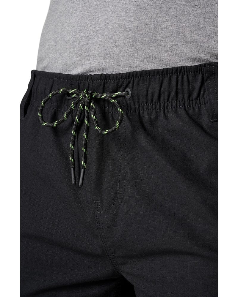 Tradies WS-7 Elastic Waist Stretch Utility Short 2 Value Pack - Black/Black