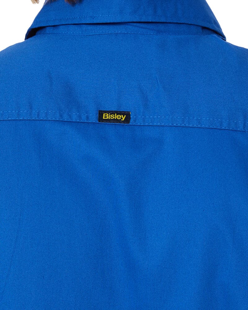 Closed Front Mens Lightweight LS Drill Shirt - Royal