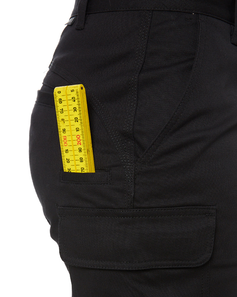 Ladies Staple Cargo Shorts - Black