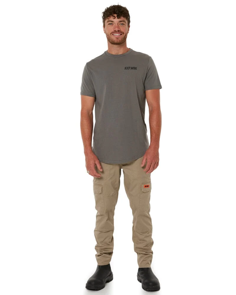 Blueprint Dual Curved T-Shirt - Charcoal