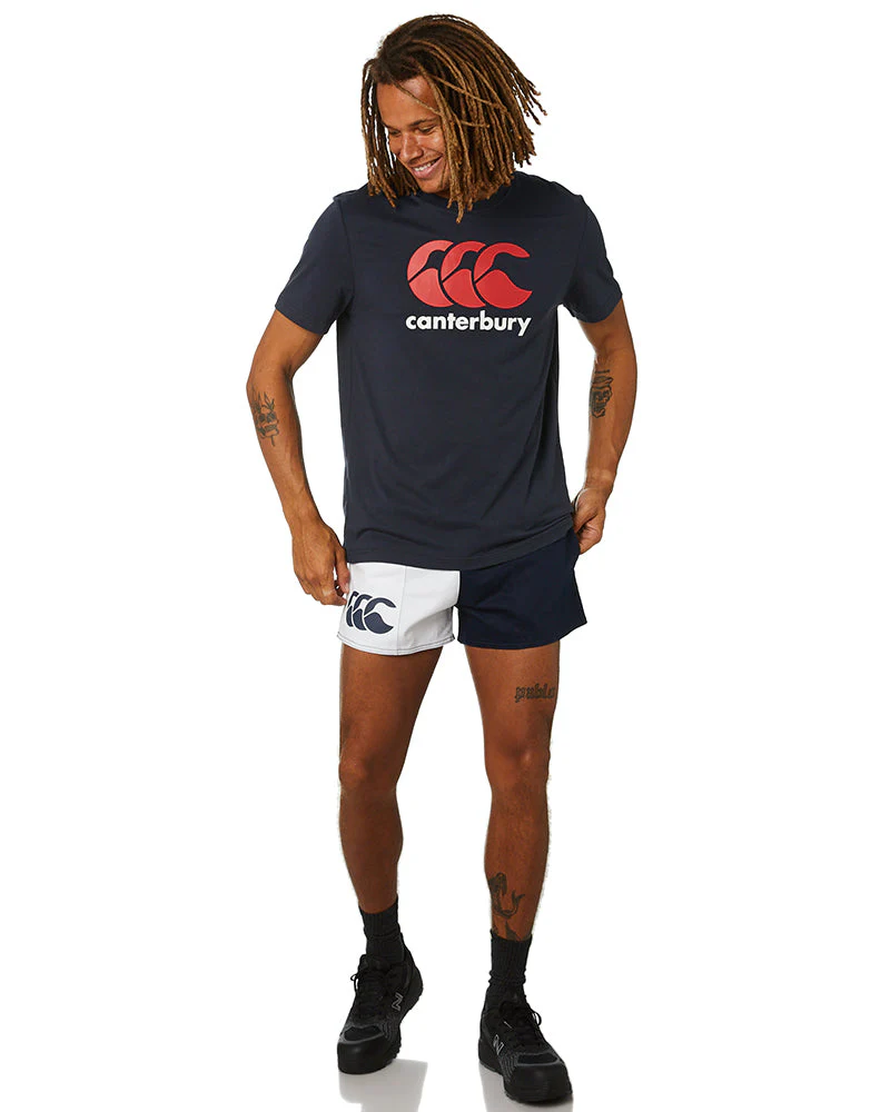 Cotton Harlequin Short - Navy/White