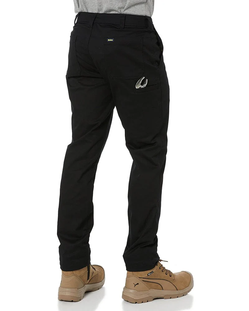 Stretch Cotton Drill Work Pants - Black