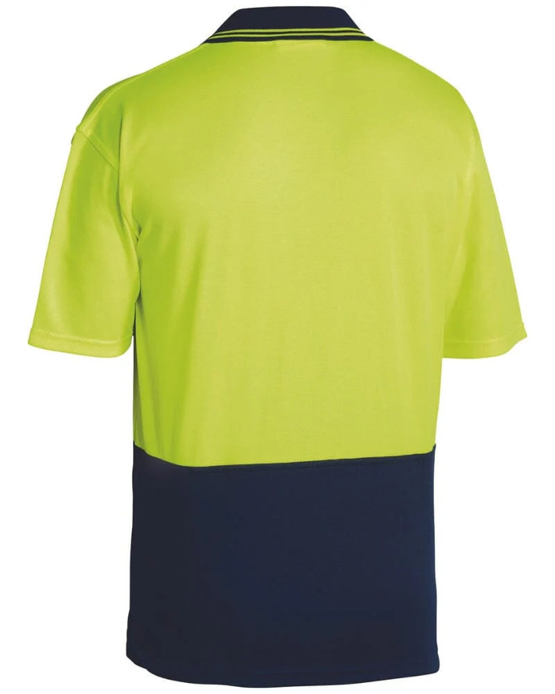 Hi Vis Short Sleeve Polo - Yellow/Navy