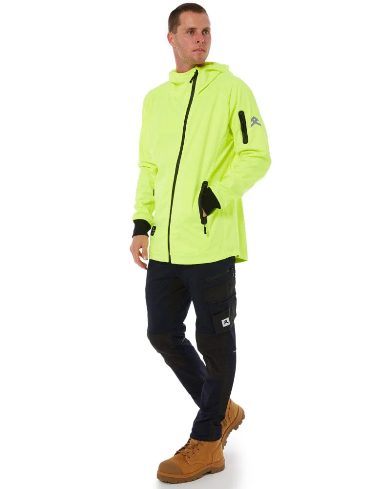Tech Stretch Soft Shell Jacket - Hi Vis Yellow