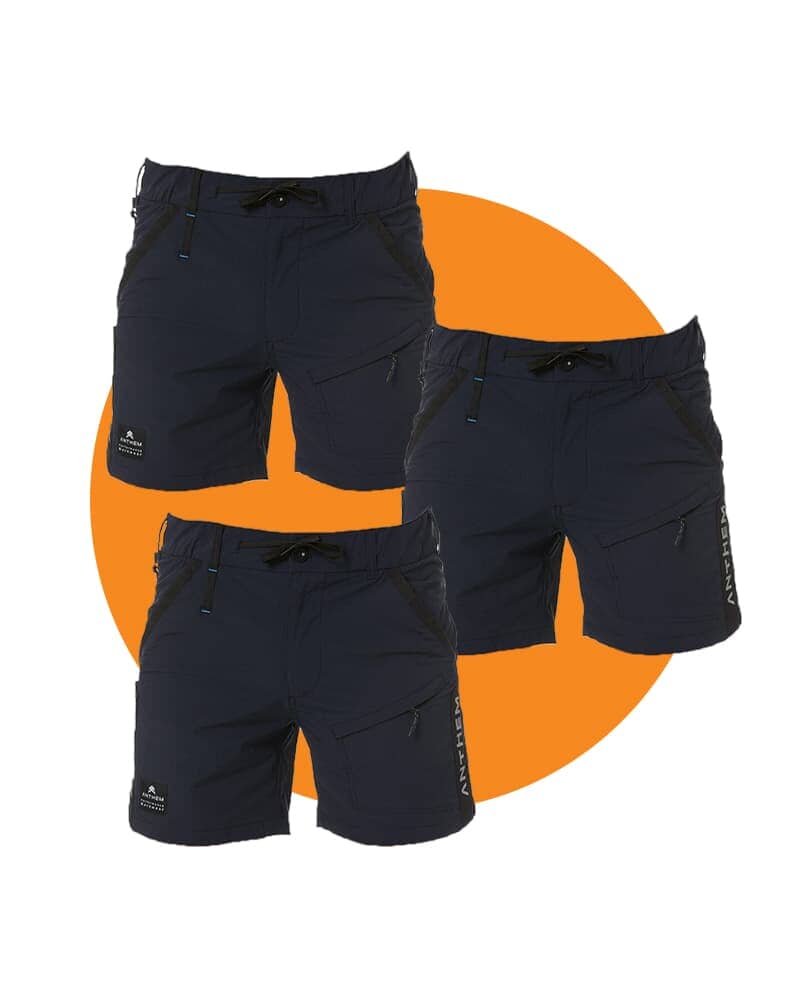 Tradies Triumph Shorts Value Pack - Navy