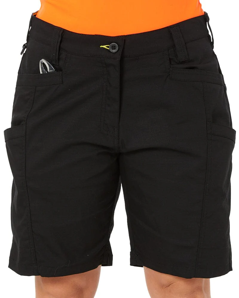 Womens X Airflow Stretch Ripstop Vented Cargo Short - Black