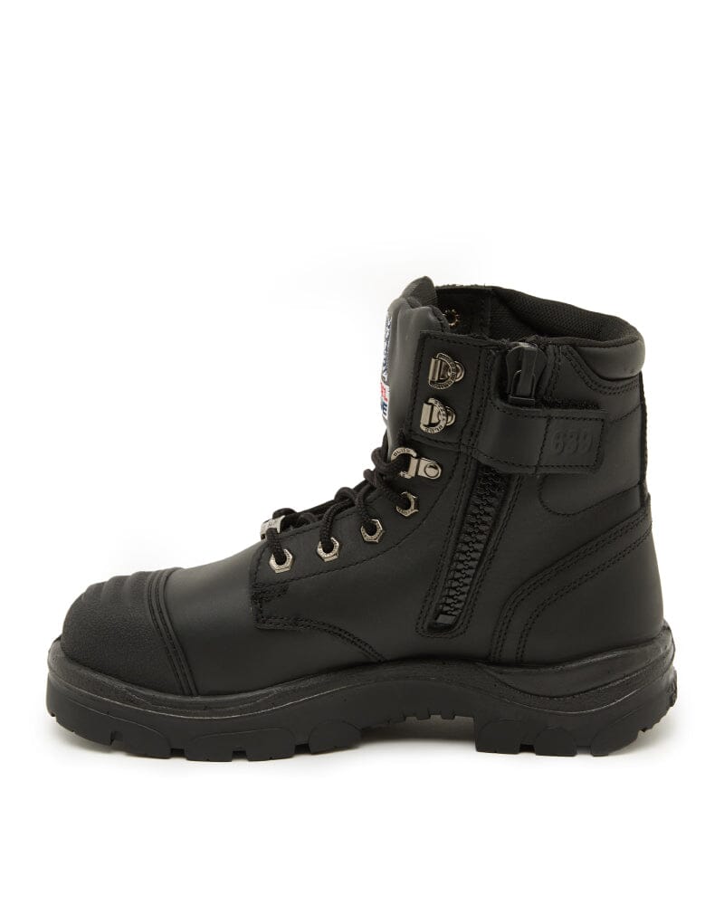 Argyle Zip Scuff Cap Waterproof Safety Boot - Black