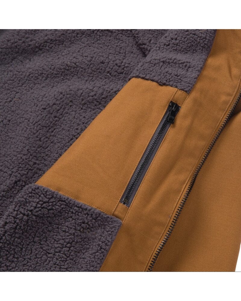 Hooded Sherpa Lined Jacket - Bronze