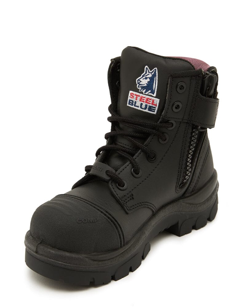 Ladies Argyle Scuff Cap Composite Safety Boot - Black