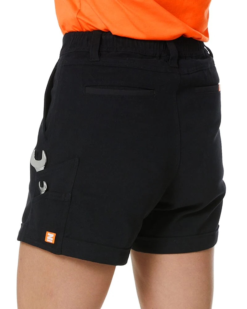 Tradies The Workz Womens Shorts 2 Value Pack - Black