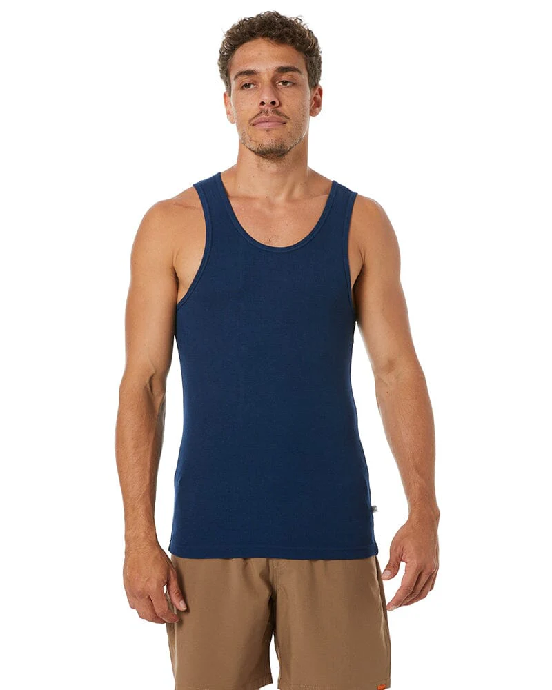 Bamboo Singlet - Navy