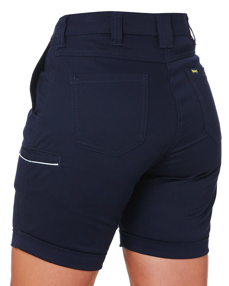 Tradies Womens Stretch Cotton Short 2 Value Pack - Navy
