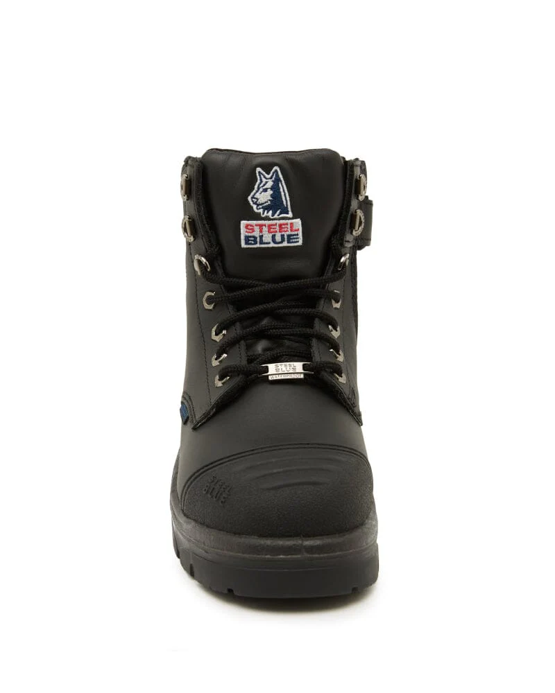 Argyle Zip Scuff Cap Waterproof Safety Boot - Black