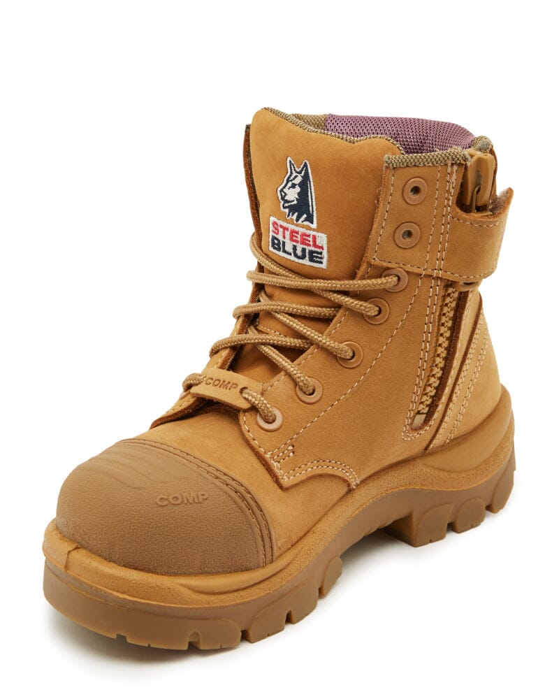 Ladies Argyle Scuff Cap Composite Safety Boot - Wheat