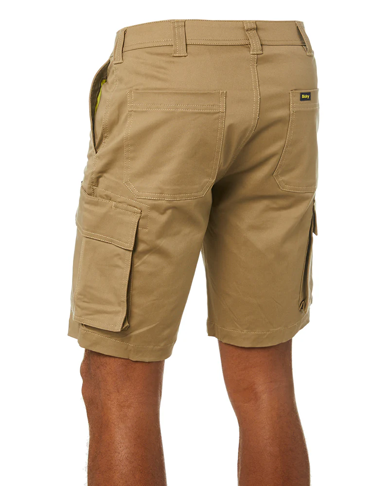 Stretch Cotton Cargo Short - Khaki