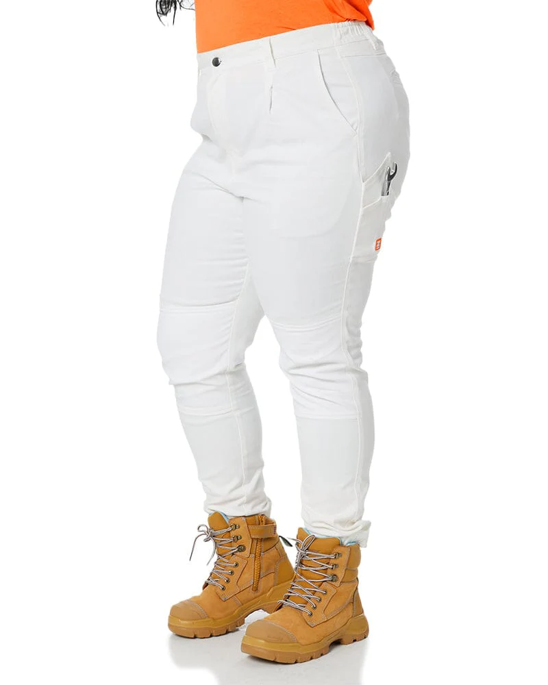 The Workz Womens Pant - White