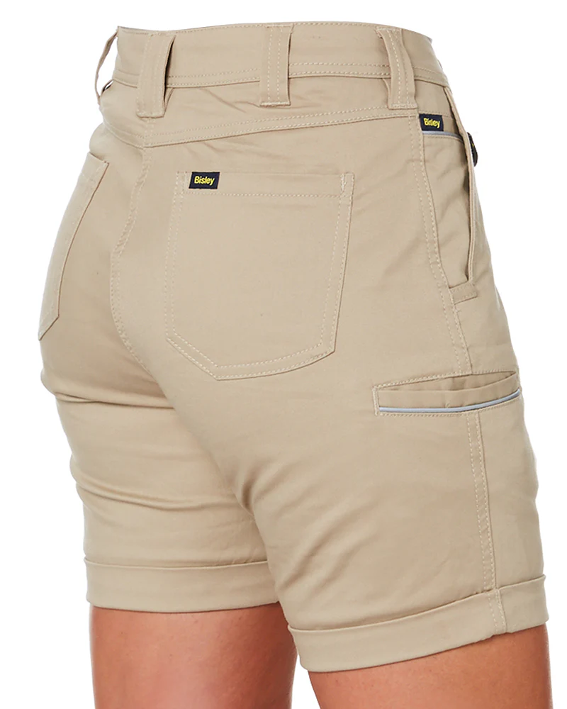 Womens Stretch Cotton Short - Stone