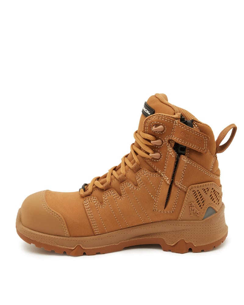Octane 2.0 Zip Side Safety Boot - Honey