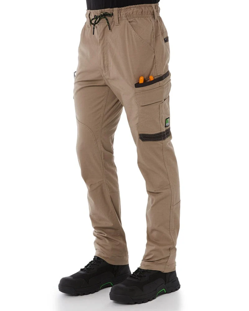 WP-12 Elastic Waist Stretch Ripstop Work Pant - Khaki