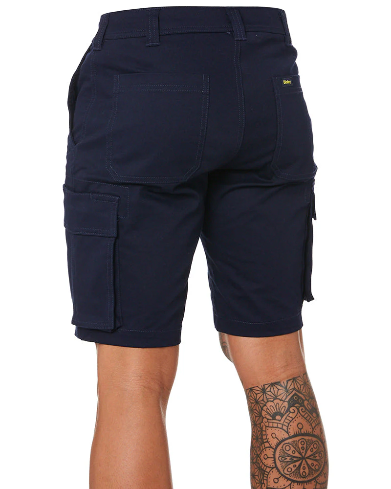Stretch Cotton Cargo Short - Navy