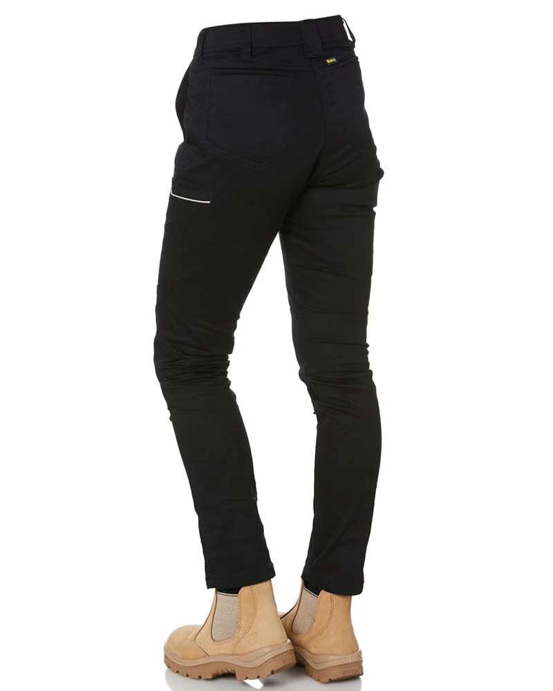 Tradies Womens Mid Rise Stretch Cotton Pants Value Pack - Black