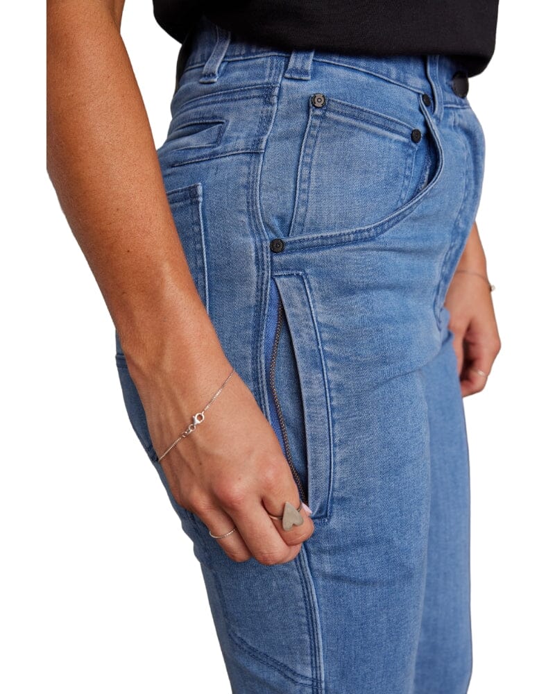 Womens Tech Stretch Denim - Blue Wash