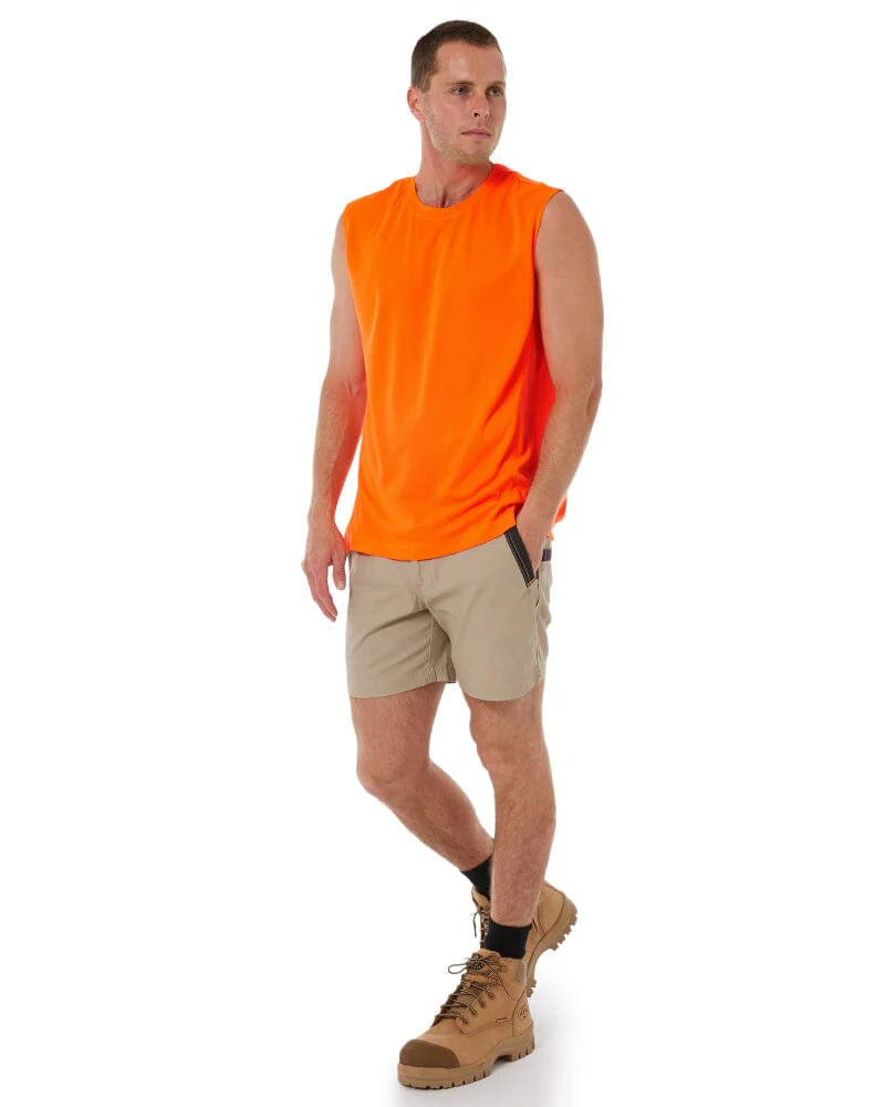 Recycled Hi Vis Muscle Tank - Orange