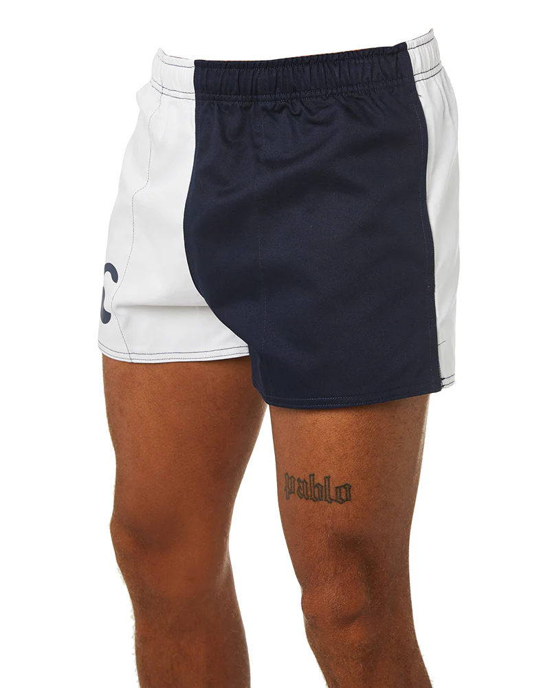 Cotton Harlequin Short - Navy/White