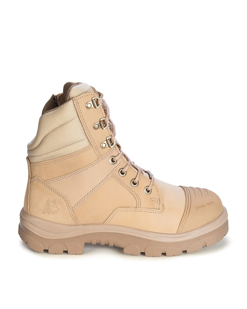 Southern Cross Zip Side Safety Boot - Sand