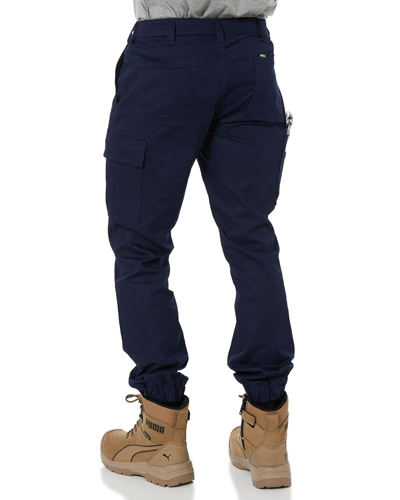 Tradies Stretch Cotton Drill Cargo Cuffed Pants Value Pack - Navy
