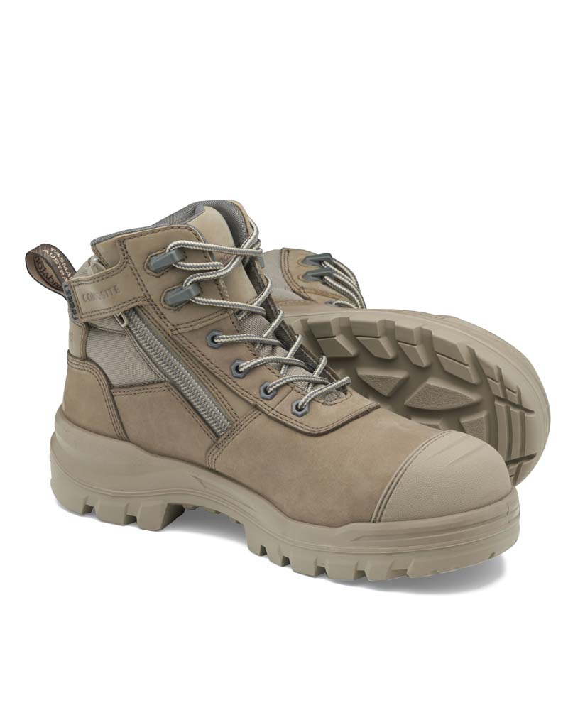 RotoFlex 8553 Mid Zip Side Safety Boot - Stone