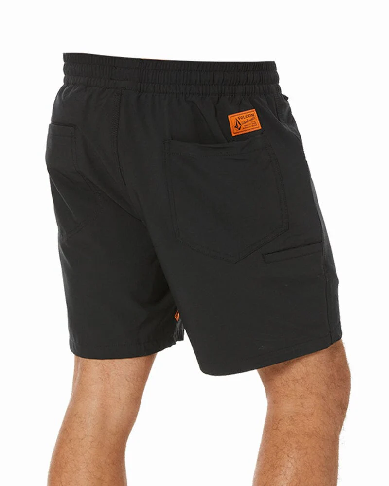 Rack Elastic Waist Hybrid Short - Black