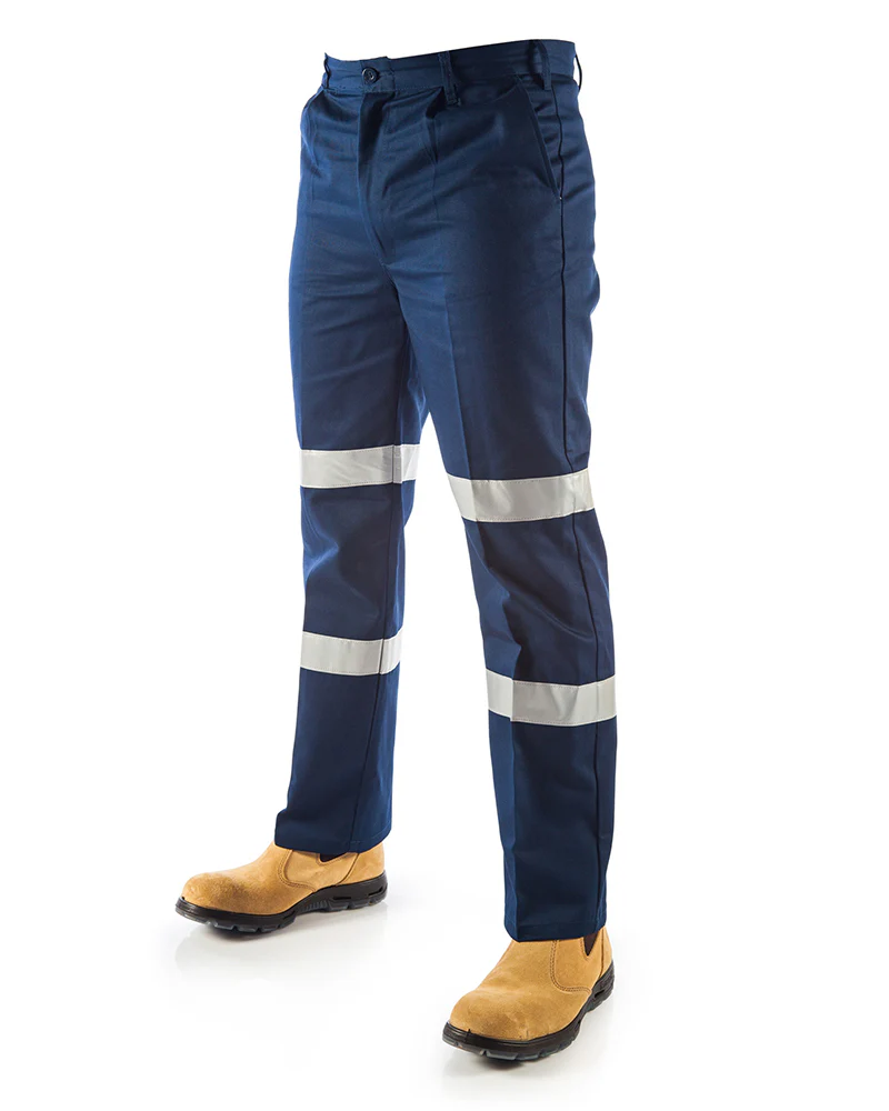 Middle Weight Double hoops Taped Pants - Navy