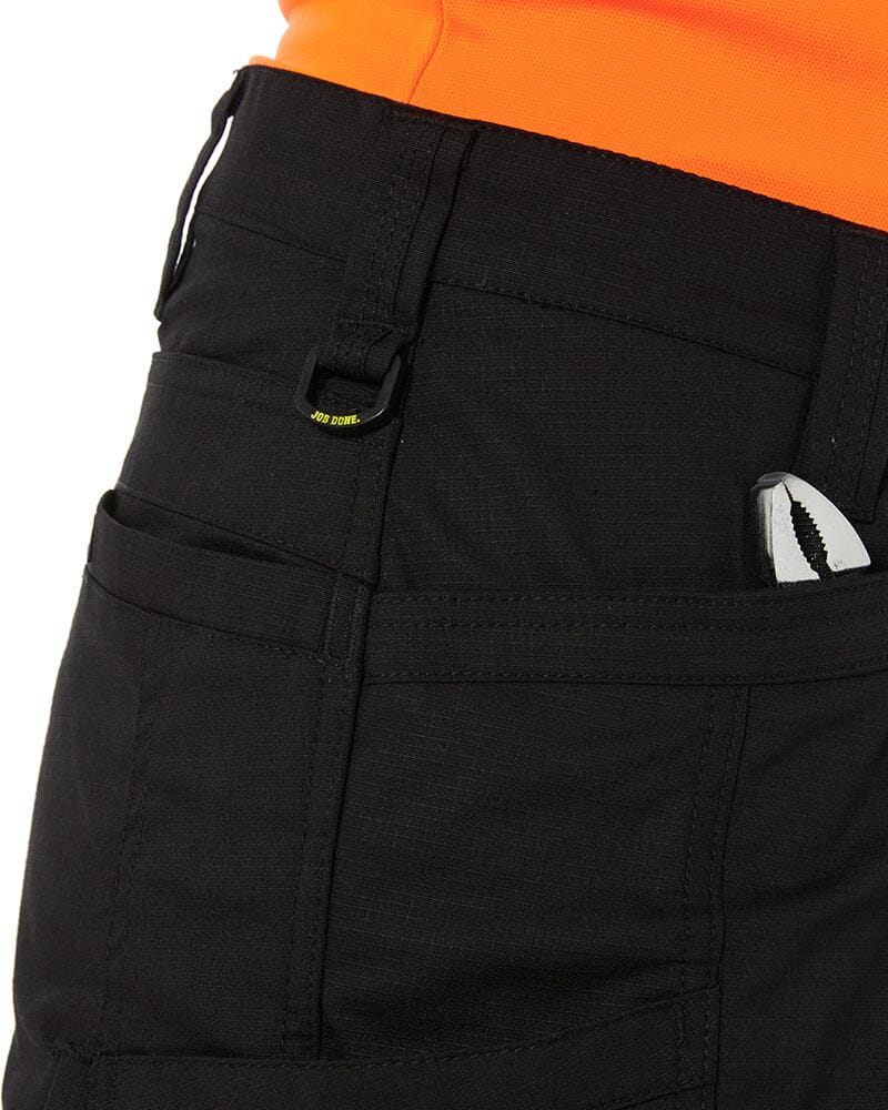 Womens X Airflow Stretch Ripstop Vented Cargo Short - Black