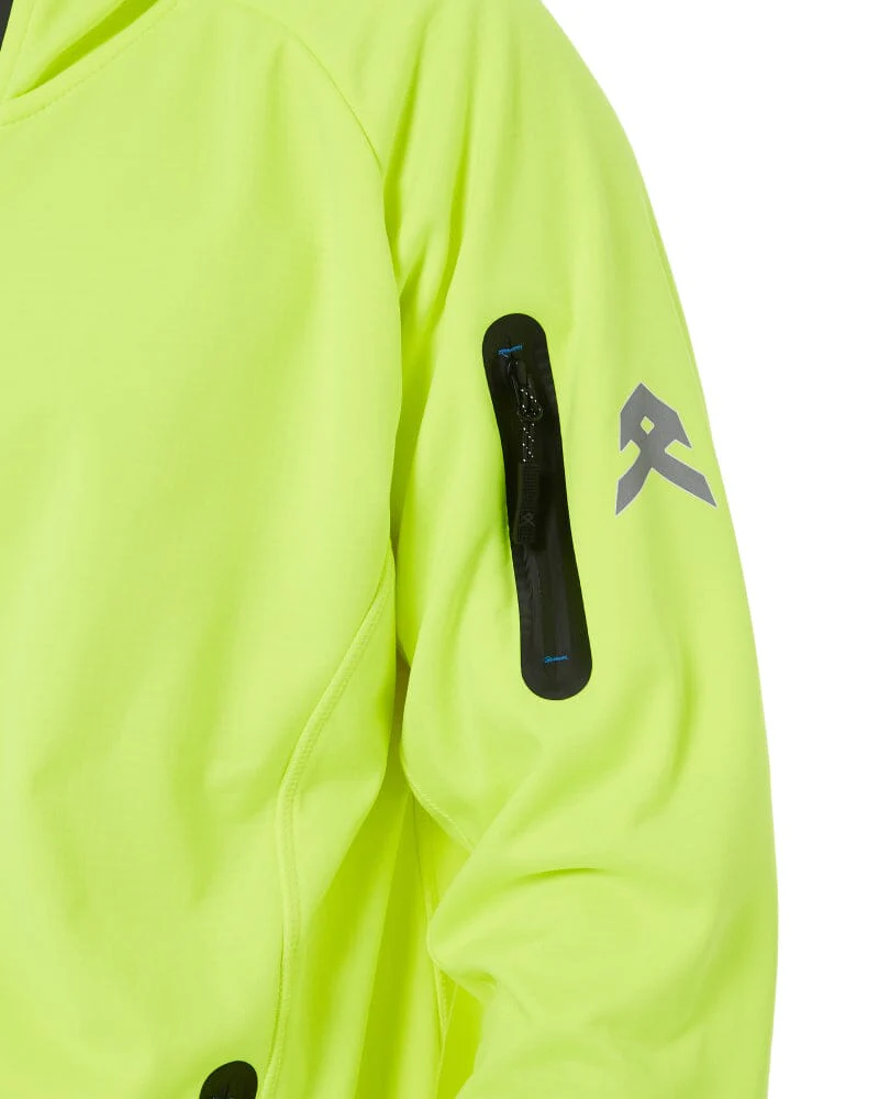 Tech Stretch Soft Shell Jacket - Hi Vis Yellow