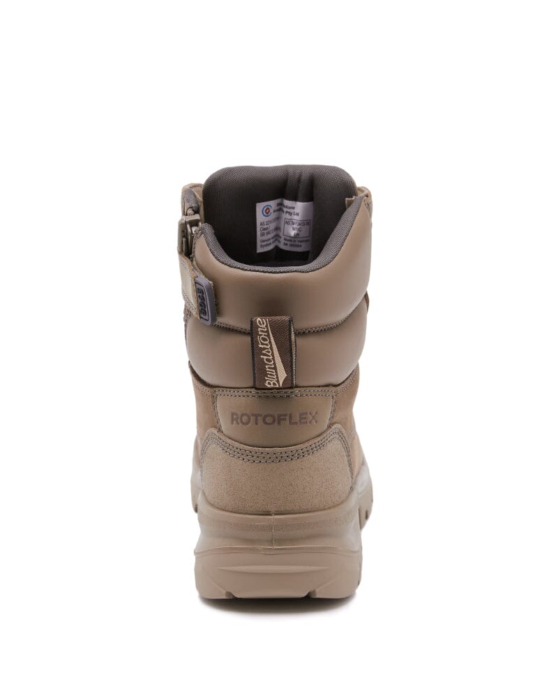 Rotoflex 8063 High Zip Side Safety Boot - Stone