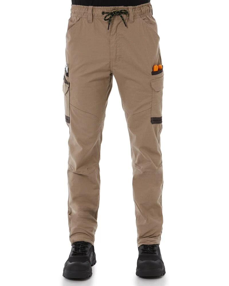 WP-12 Elastic Waist Stretch Ripstop Work Pant - Khaki