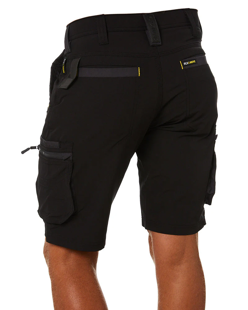 Flex and Move 4-Way Stretch Zip Cargo Short - Black