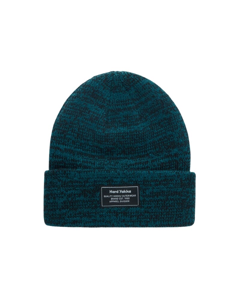 2 Tone Twist Marle Beanie - Aqua/Black Marle