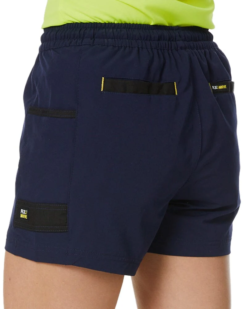 Womens Flex and Move 4-Way Stretch Elastic Waist Short - Navy