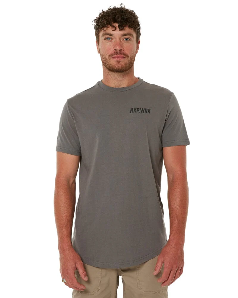 Blueprint Dual Curved T-Shirt - Charcoal