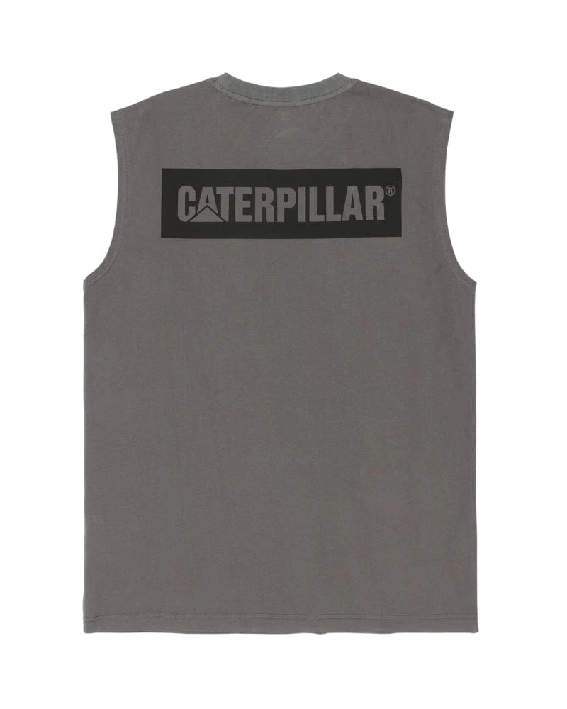 Icon Block Muscle Tee - Basalt