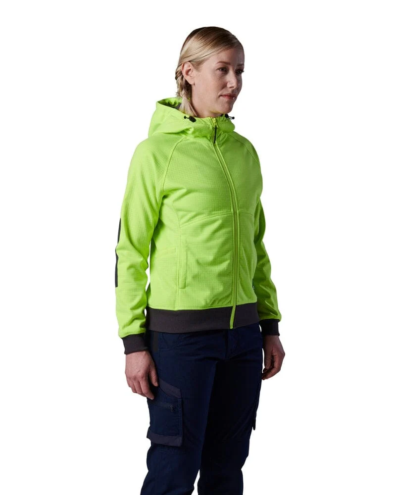 WF-3W Womens Hi Vis Zip Hoodie - Yellow