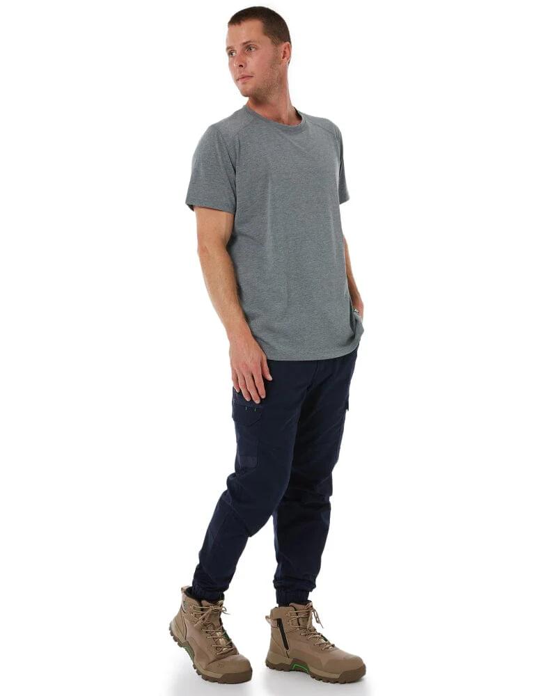 WP-12C Cuffed Elastic Waist Stretch Ripstop Work Pant - Navy